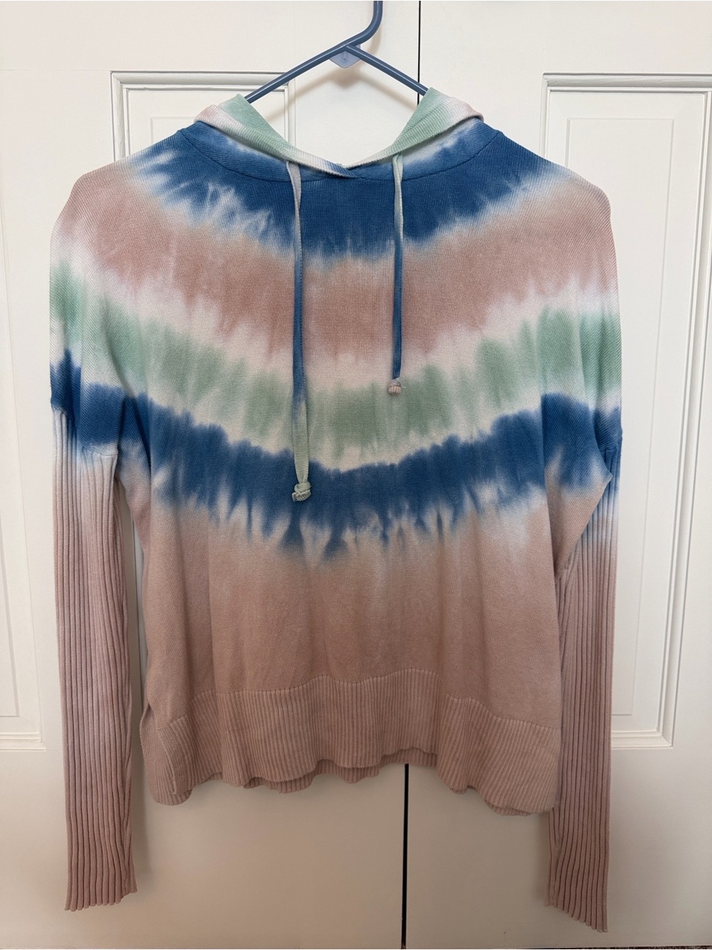 Jamison Evereve Tie-Dye Hooded Pullover Sweater